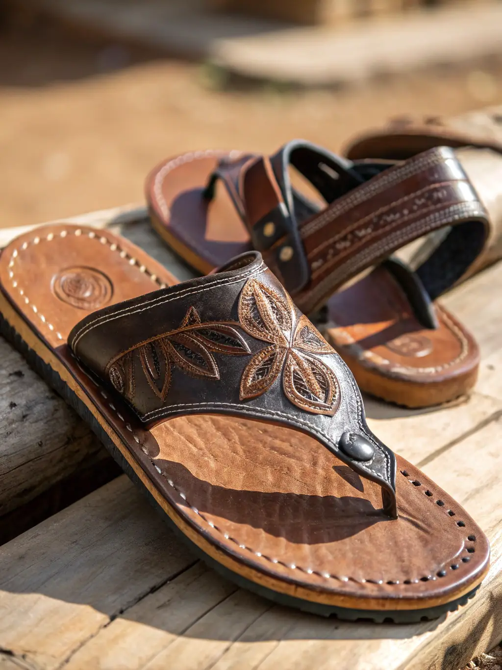 A close-up shot of stylish women's sandals with intricate strap detailing, displayed on a clean white surface to highlight the design and craftsmanship.